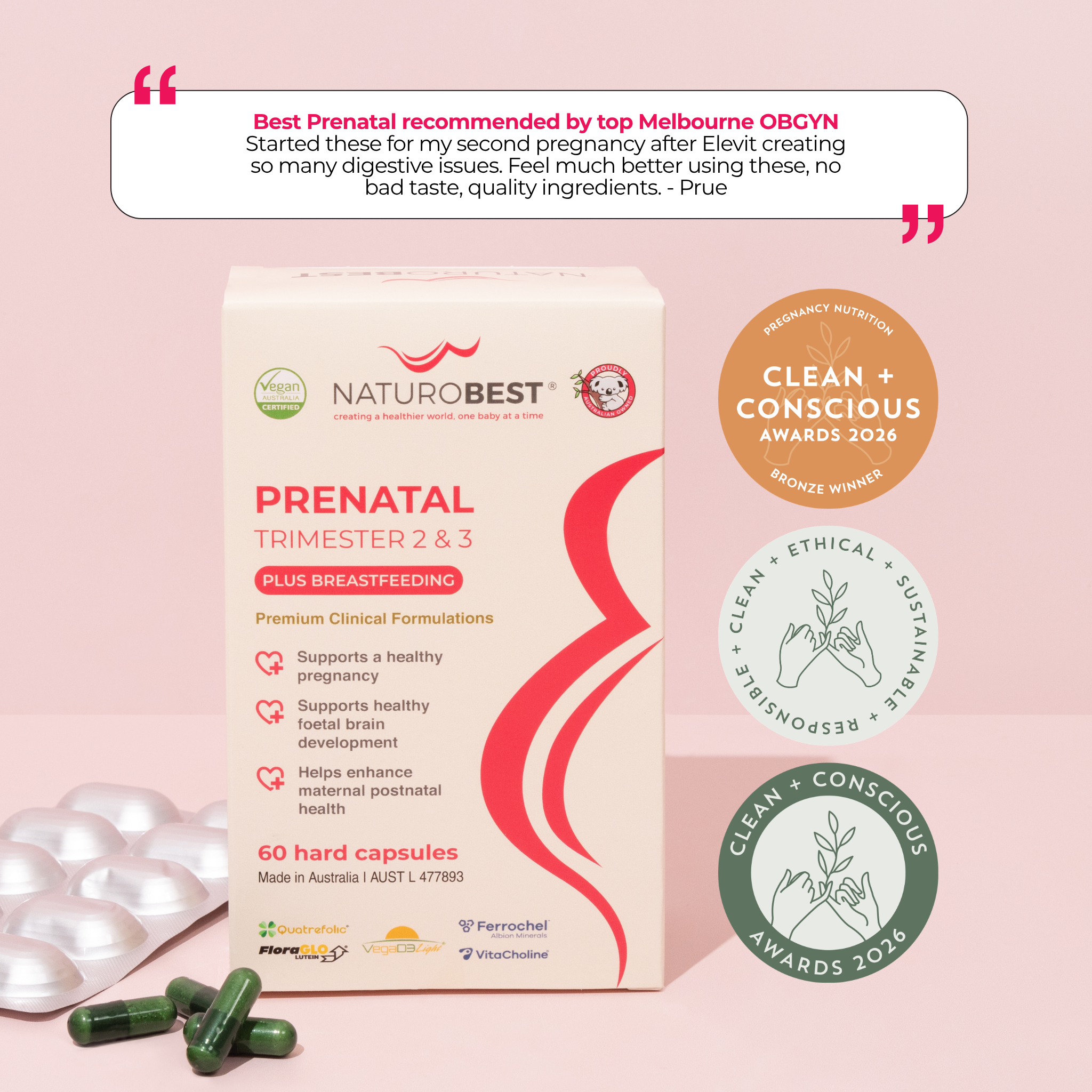NaturoBest Prenatal Trimester 2 & 3 plus Breastfeeding